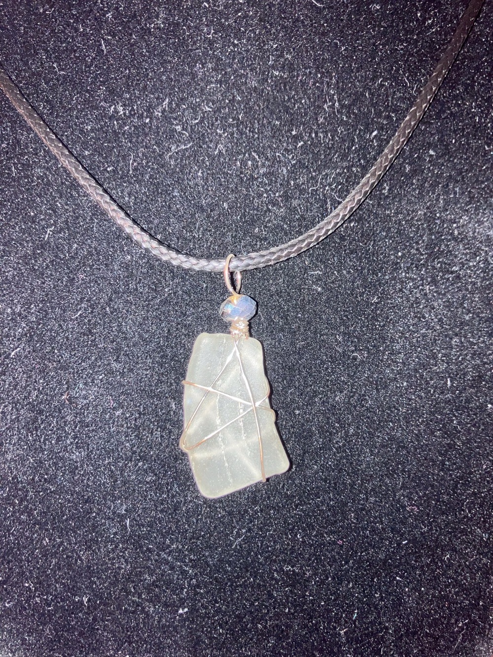 #136 handmade seaglass pendant necklace